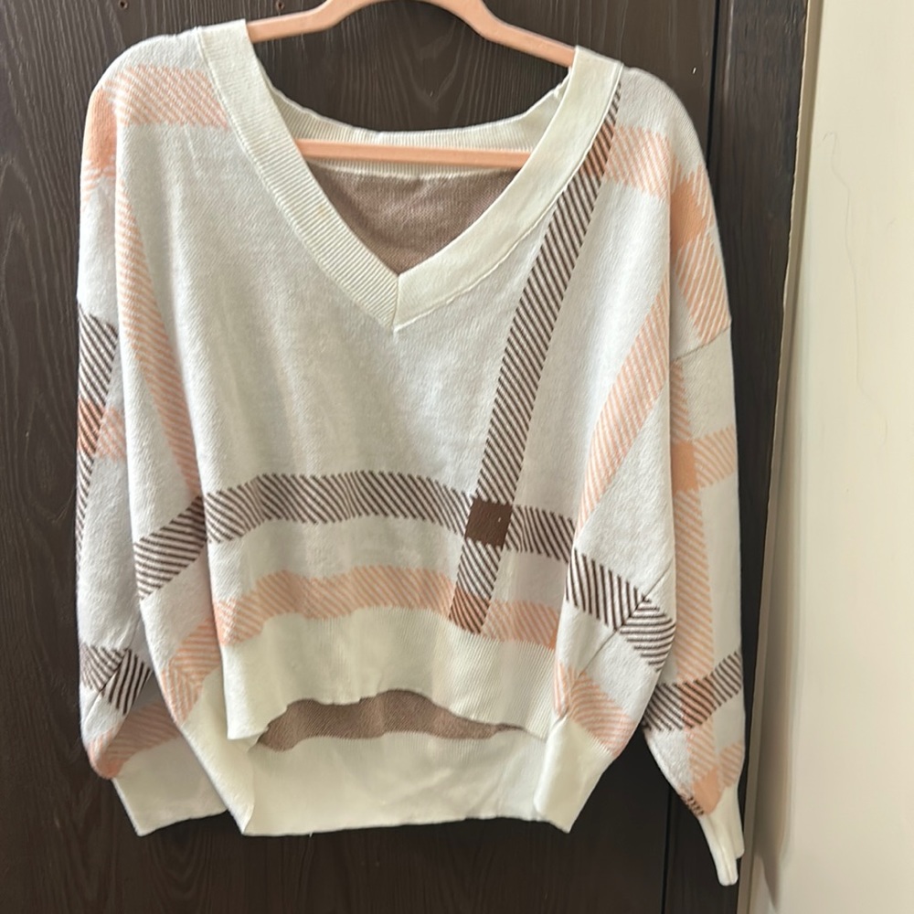 Thick plaid sweater